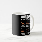 Dinge, die ich in meiner Freizeit Deers Funny Hunt Kaffeetasse (VorderseiteRechts)