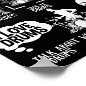 Dinge, die ich in meiner Freizeit Drummer Musiker Poster (Ecke)