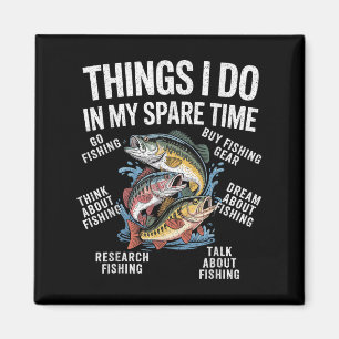 Dinge, die ich in meiner Freizeit Funny Fishing Gr Magnet
