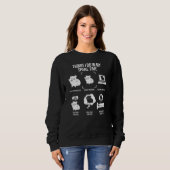 Dinge, die ich in meiner Freizeit-Hamster mache Sweatshirt (Vorne ganz)