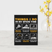 Dinge, die ich in meiner Freizeit lustig Badminton Karte (Gelbe Blume)