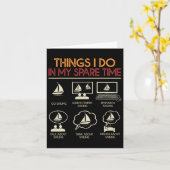 Dinge, die ich in meiner Freizeit lustige Segelboo Karte (Gelbe Blume)