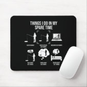Dinge, die ich in meiner Freizeit mache, Angeln No Mousepad (Mit Mouse)