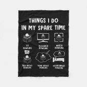 Dinge, die ich in meiner Freizeit mache Bowling Bo Fleecedecke (Vorderseite)