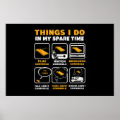 Dinge, die ich in meiner Freizeit mache Cornhole Poster (Vorne)