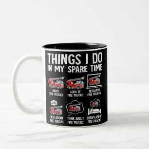 Dinge, die ich in meiner Freizeit mache Feuerwehra Zweifarbige Tasse