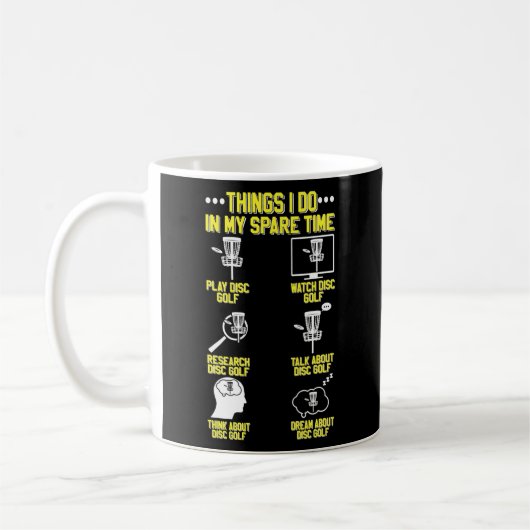 Dinge, die ich in meiner Freizeit mache Frisbee-Sp Kaffeetasse (Links)