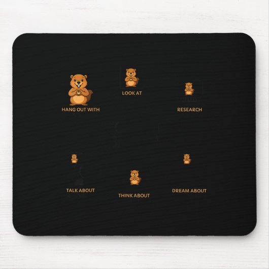 Dinge, die ich in meiner Freizeit mache Humor Lust Mousepad (Vorne)
