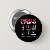 Dinge, die ich in meiner Freizeit mache Kpop Music Button (Vorne & Hinten)
