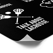 Dinge, die ich in meiner Freizeit mache Lacrosse Poster (Ecke)