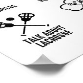 Dinge, die ich in meiner Freizeit mache Lacrosse Poster (Ecke)