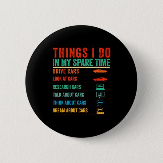 Dinge, die ich in meiner Freizeit mache, lustige A Button (Vorderseite)