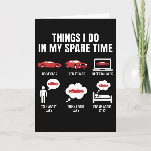 Dinge, die ich in meiner Freizeit mache Lustiger A Karte (Vorderseite)