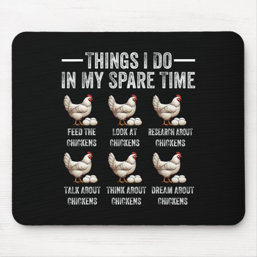 Dinge, die ich in meiner Freizeit mache Lustiger B Mousepad (Vorne)