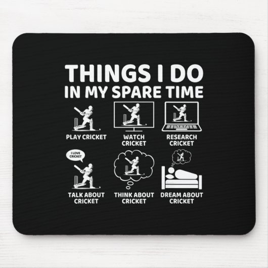 Dinge, die ich in meiner Freizeit mache Lustiger C Mousepad (Vorne)