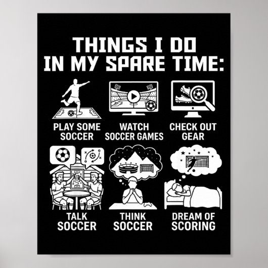 Dinge, die ich in meiner Freizeit mache Lustiger F Poster (Vorne)