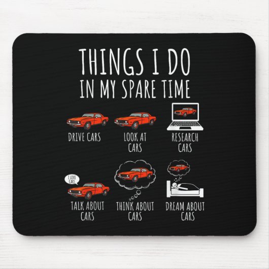 Dinge, die ich in meiner Freizeit mache, lustiger Mousepad (Vorne)