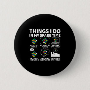Dinge, die ich in meiner Freizeit mache Lustiger W Button