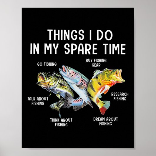 Dinge, die ich in meiner Freizeit mache Lustiges A Poster (Vorne)