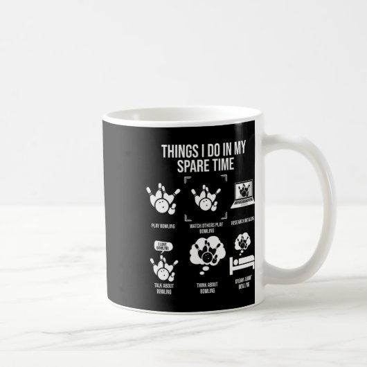 Dinge, die ich in meiner Freizeit mache Lustiges B Kaffeetasse (Rechts)