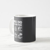 Dinge, die ich in meiner Freizeit mache, lustiges Kaffeetasse (Vorderseite Links)