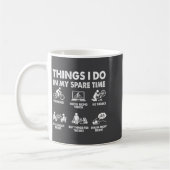 Dinge, die ich in meiner Freizeit mache, lustiges Kaffeetasse (Links)