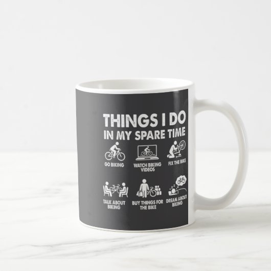 Dinge, die ich in meiner Freizeit mache, lustiges Kaffeetasse (Rechts)
