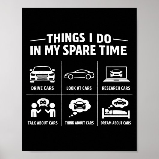 Dinge, die ich in meiner Freizeit mache Mechaniker Poster (Vorne)