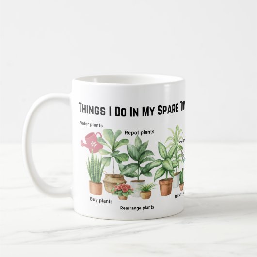 Dinge, die ich in meiner Freizeit mache, Pflanze M Kaffeetasse (Links)