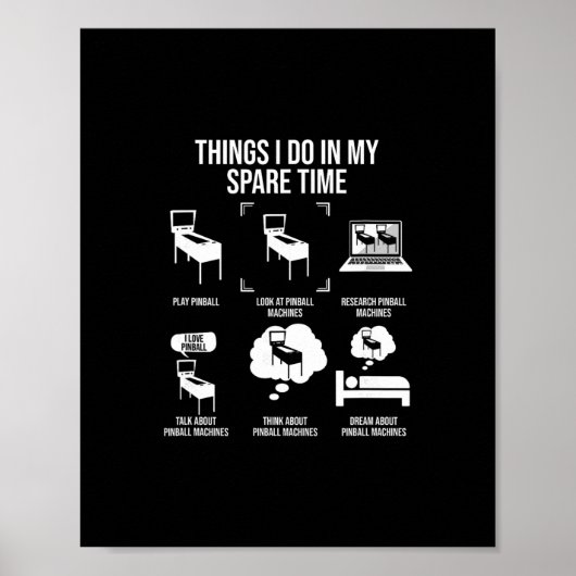 Dinge, die ich in meiner Freizeit mache Poster (Vorne)