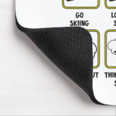 Dinge, die ich in meiner Freizeit mache Skifahren  Mousepad (Ecke)