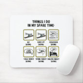 Dinge, die ich in meiner Freizeit mache Skifahren  Mousepad (Mit Mouse)