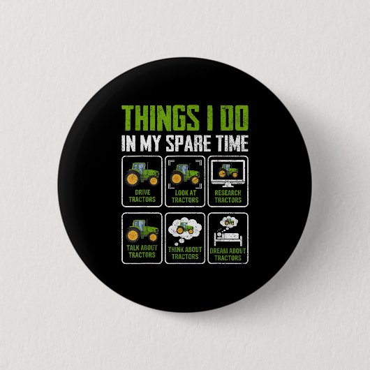 Dinge, die ich in meiner Freizeit mache, Traktorli Button (Vorderseite)