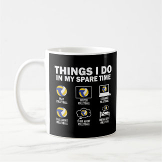 Dinge, die ich in meiner Freizeit machen Volleybal Kaffeetasse