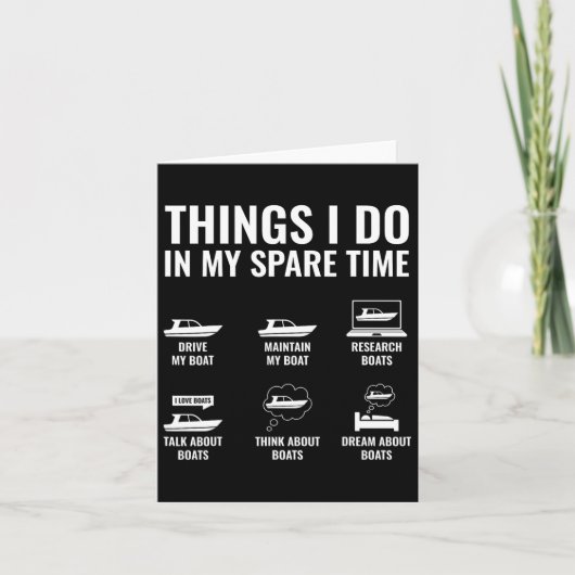 Dinge, die ich in meiner Freizeit mit dem Booten v Karte (Vorderseite)