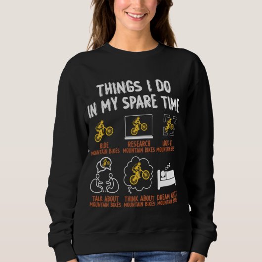 Dinge, die ich in meiner Freizeit mit dem Mountain Sweatshirt (Vorderseite)