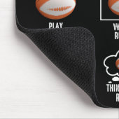 Dinge, die ich in meiner Freizeit Rugby tue Mousepad (Ecke)
