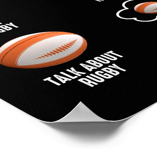 Dinge, die ich in meiner Freizeit Rugby tue Poster (Ecke)