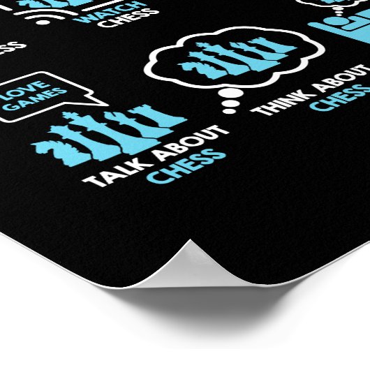 Dinge, die ich in meiner Freizeit Schach Funny Sch Poster (Ecke)