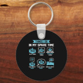 Dinge, die ich in meiner Freizeit Schach Funny Sch Schlüsselanhänger (Vorderseite)