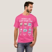 Dinge, die ich in meiner Freizeit Schafe Funny She T-Shirt (Vorne ganz)