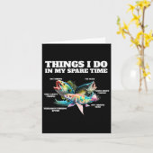 Dinge, die ich in meiner Freizeit Spaß Funny Fishi Karte (Gelbe Blume)