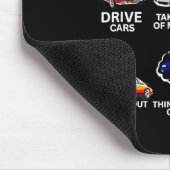 Dinge, die ich in meiner Freizeit tue Auto-Enthusi Mousepad (Ecke)