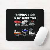 Dinge, die ich in meiner Freizeit tue Auto-Enthusi Mousepad (Mit Mouse)