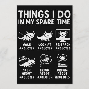 Dinge, die ich in meiner Freizeit tue Axolotl-Hobb Einladung