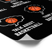 Dinge, die ich in meiner Freizeit tue - Basketball Poster (Ecke)