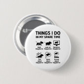 Dinge, die ich in meiner Freizeit tue Capybara Lus Button (Vorne & Hinten)