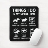Dinge, die ich in meiner Freizeit tue Capybara Lus Mousepad (Mit Mouse)