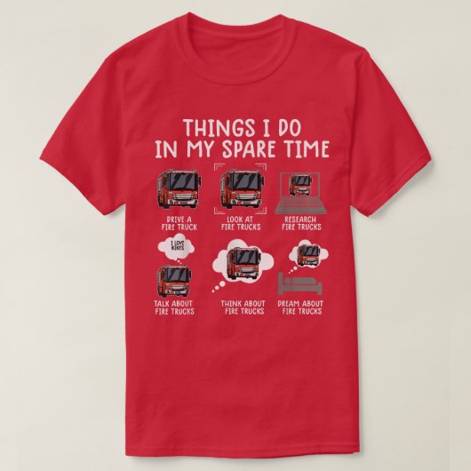 Dinge, die ich in meiner Freizeit tue Funny Fire L T-Shirt (Design vorne)