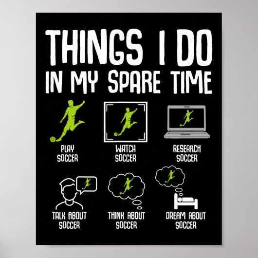 Dinge, die ich in meiner Freizeit tue, Fußball-Jun Poster (Vorne)